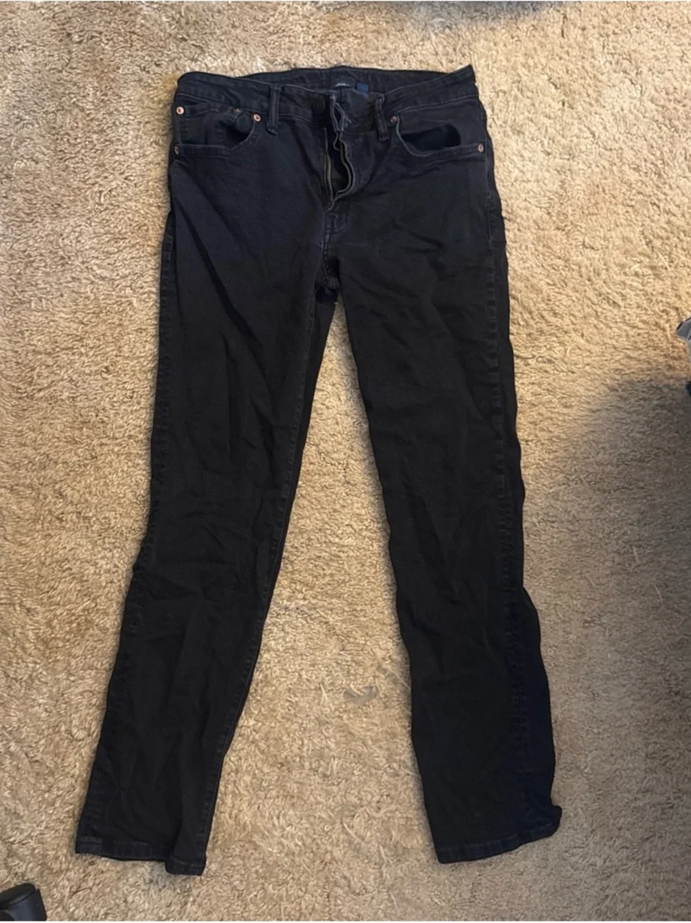 American Eagle Outfitters Slim Straight Jeans in Black